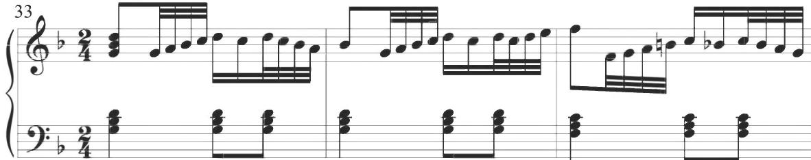 Valente, Tenore de Passo e mezzo, mm. 33-35