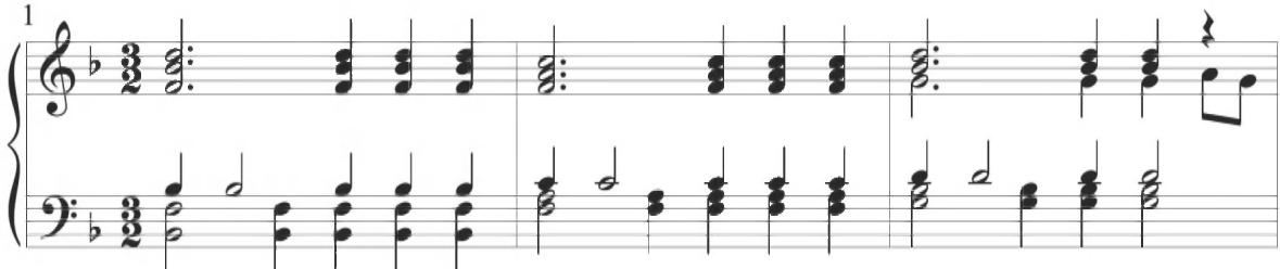 Valente, La Romanesca, mm. 1-3
