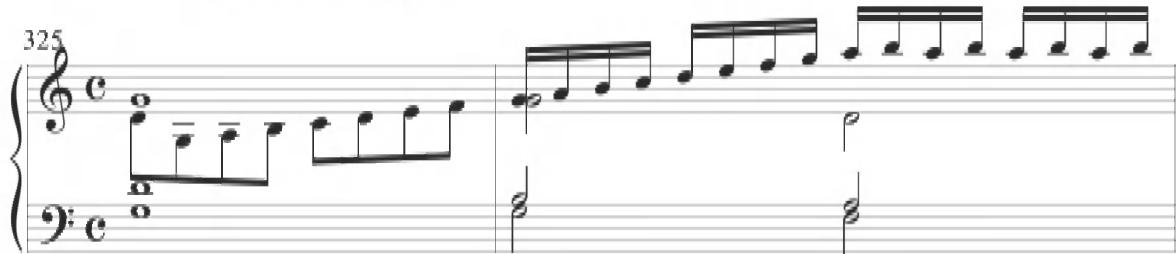 Mayone, Partite sopra Rogiere, mm. 325-330
