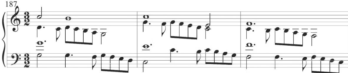 Cabanilles, Diferencias de Folias, mm. 187-189