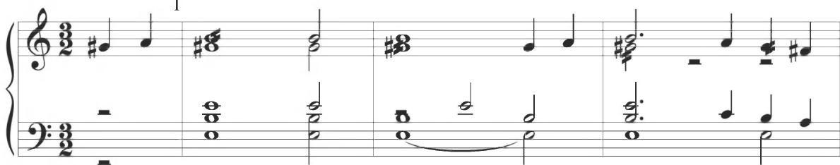 Byrd, Qui passé for my Lady Nevell, mm. 1-3