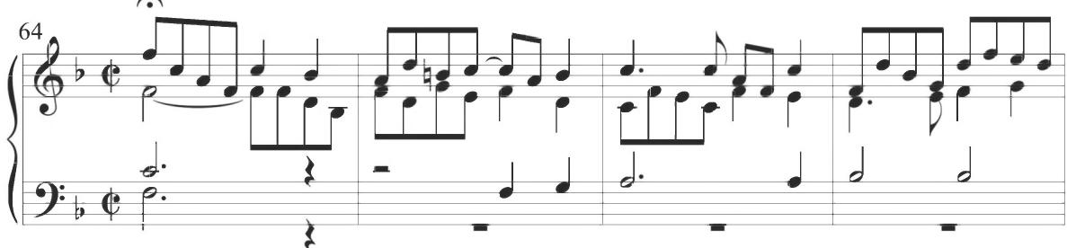 Cabezón, Diferencias sobre el &lsquo;Canto del Cavallero&rsquo;, mm. 64-67