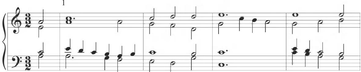 Sweelinck, Ich fuhr mich über Rheine, mm. 1-4