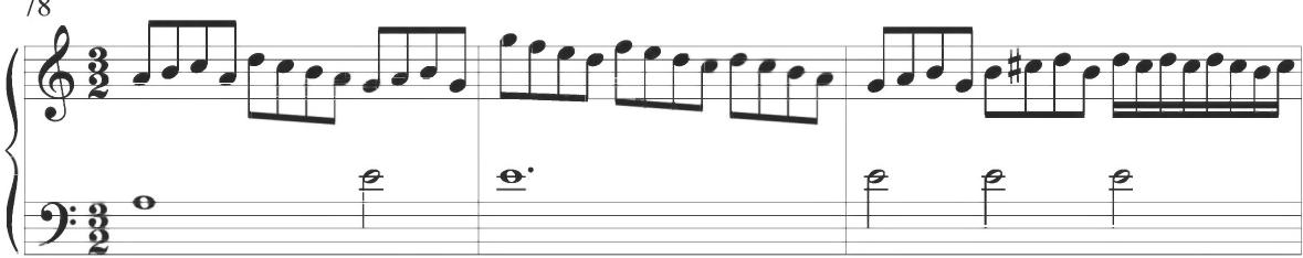 One specific instance of the Spanish composer&rsquo;s similar figure is presented within measure 165 of the Diferencias sobre las Vacas, provided below.