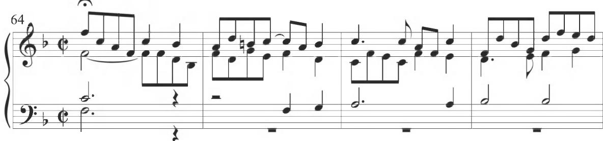 Cabezón, Diferencias sobre el &lsquo;Canto del Cavallero&rsquo;, mm. 64-67