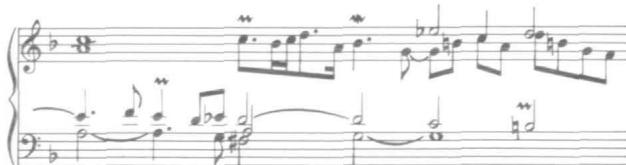 Ex.2 N.-A. Lebègue, Prelude in F, Pieces de clavessin (Paris, 1677), p.81