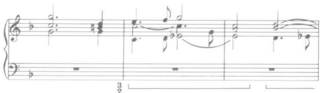 Ex.7 L. Couperin, Tombeau de M. Blancrocher, Bauyn Manuscript, f.49v, bars 37–4!