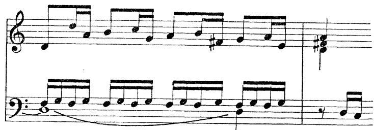 (d) Toccata；Written out tremolo (similar to Frescobaldi).