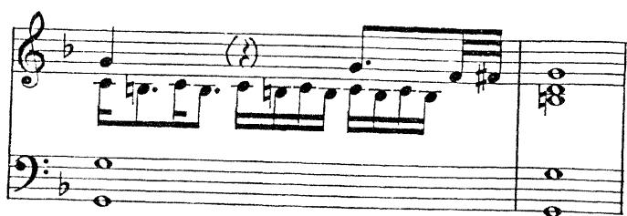 Upper note trill, starting with a ribatutta - like figure.