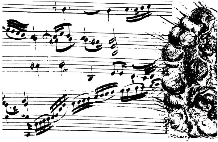 Figure 7. Depiction of heaven at the end of Lamento, FbWV 612