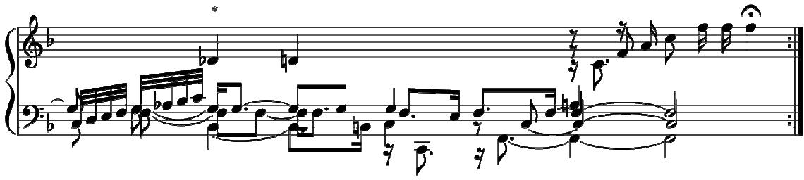Example 32. Froberger, FbWV 633, Lamentation, bar 15