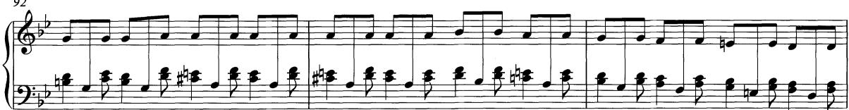 Ex.11 G. F. Handel, Suite in G minor, HWV439, Gigue, bars 92–4；232 EARLY MUSIC MAY 2002