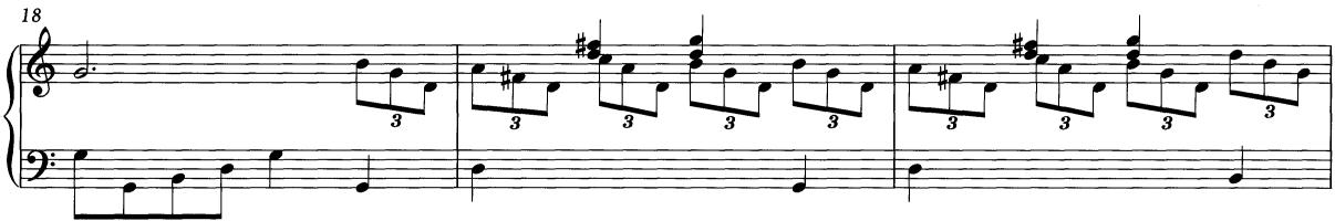 Ex.13 F. W. Marpurg, Sonata in C major, third movement, bars 18–20