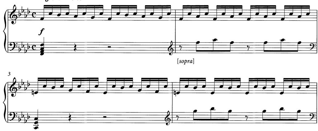 Ex.14 C. P. E. Bach, Probestücke, H75/ii, Sonata no.6, first movement, bars 1–4